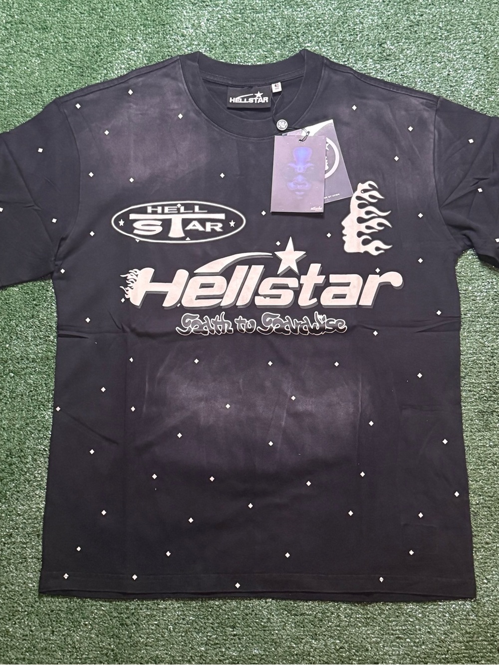 Hellstar Men's Black Short-Sleeve Logo Tee